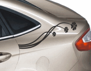 Kit adesivos tuning para carros femininos vários modelos e cores para carros tunados envelopados com adesivo fosco ou fibra de carbono